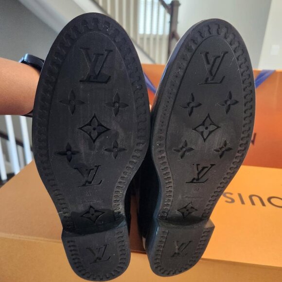 Louis Vuitton Monogram Drop Flat High Rain Boots Size 41 with Dustbag and Box - Picture 6 of 8
